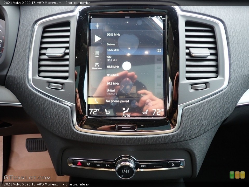 Charcoal Interior Controls for the 2021 Volvo XC90 T5 AWD Momentum #140819804