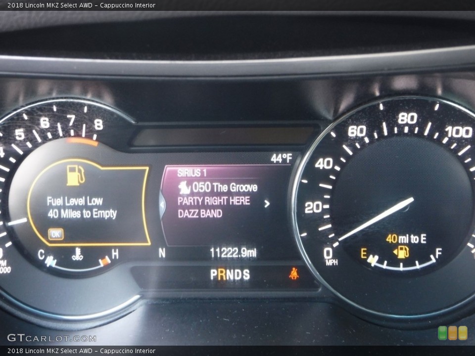 Cappuccino Interior Gauges for the 2018 Lincoln MKZ Select AWD #140821095