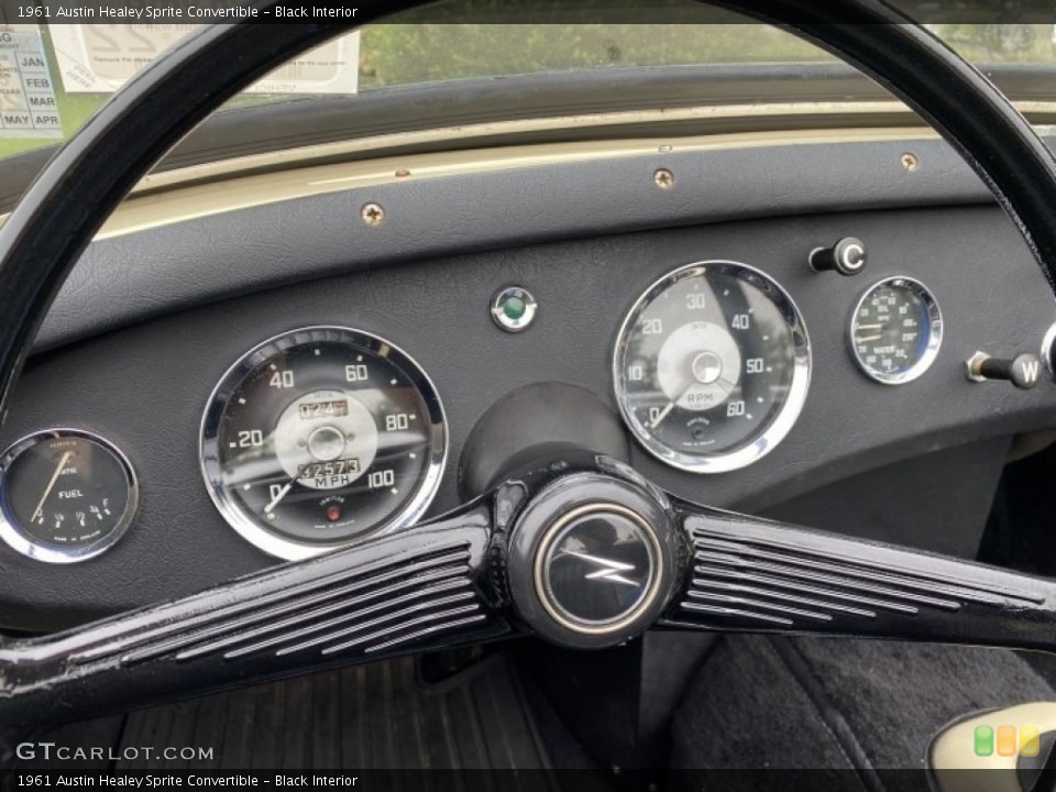Black Interior Gauges for the 1961 Austin Healey Sprite Convertible #140821125