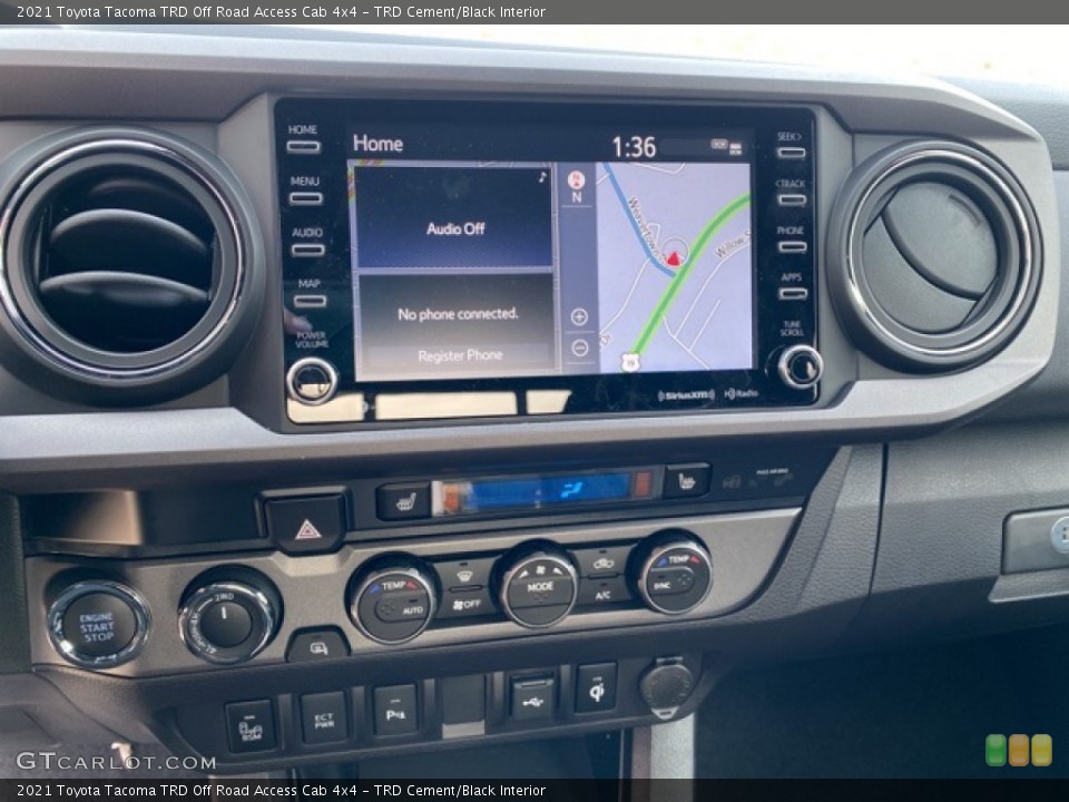 TRD Cement/Black Interior Navigation for the 2021 Toyota Tacoma TRD Off Road Access Cab 4x4 #140821803