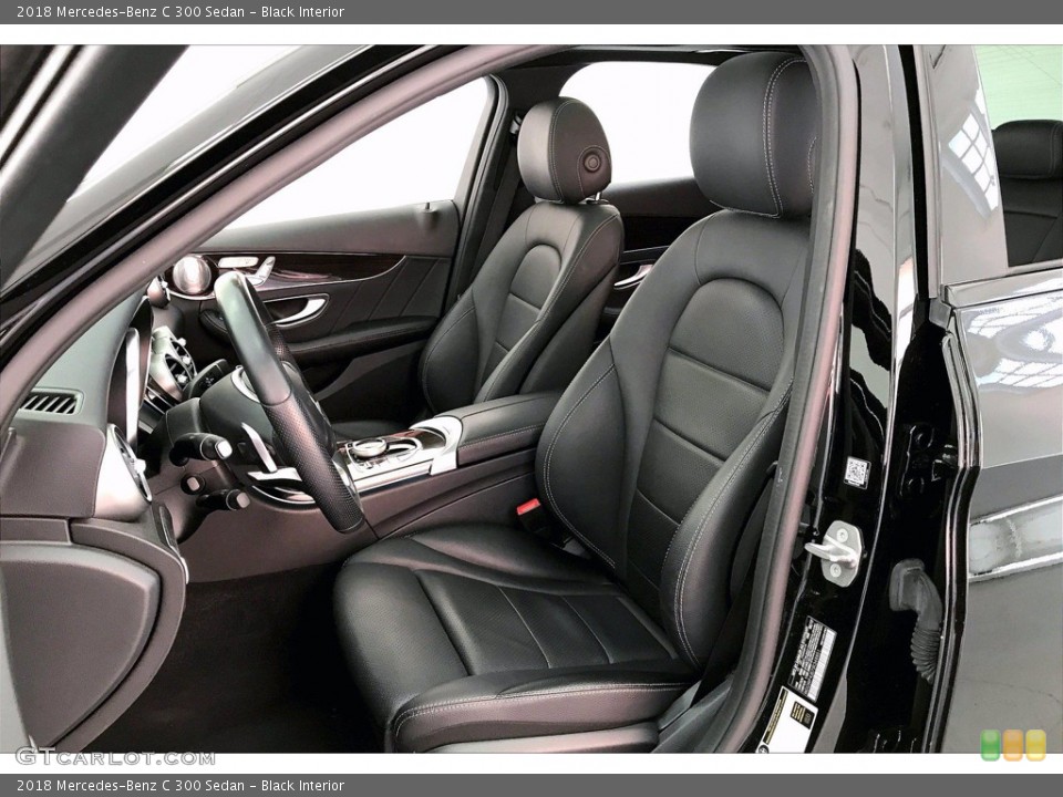 Black Interior Front Seat for the 2018 Mercedes-Benz C 300 Sedan #140824205