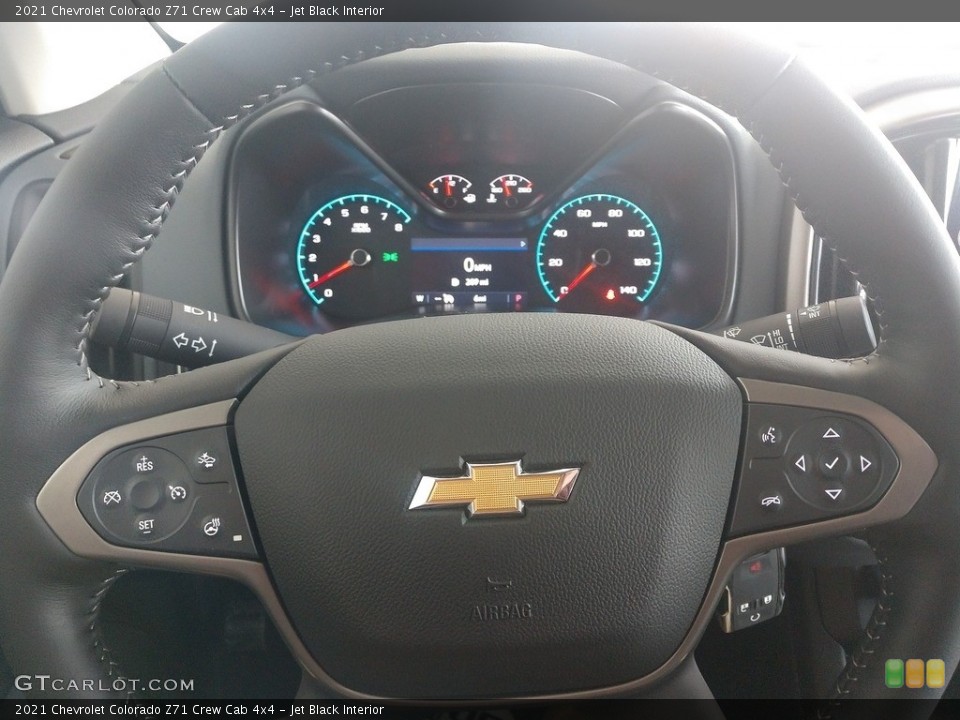 Jet Black Interior Steering Wheel for the 2021 Chevrolet Colorado Z71 Crew Cab 4x4 #140825089