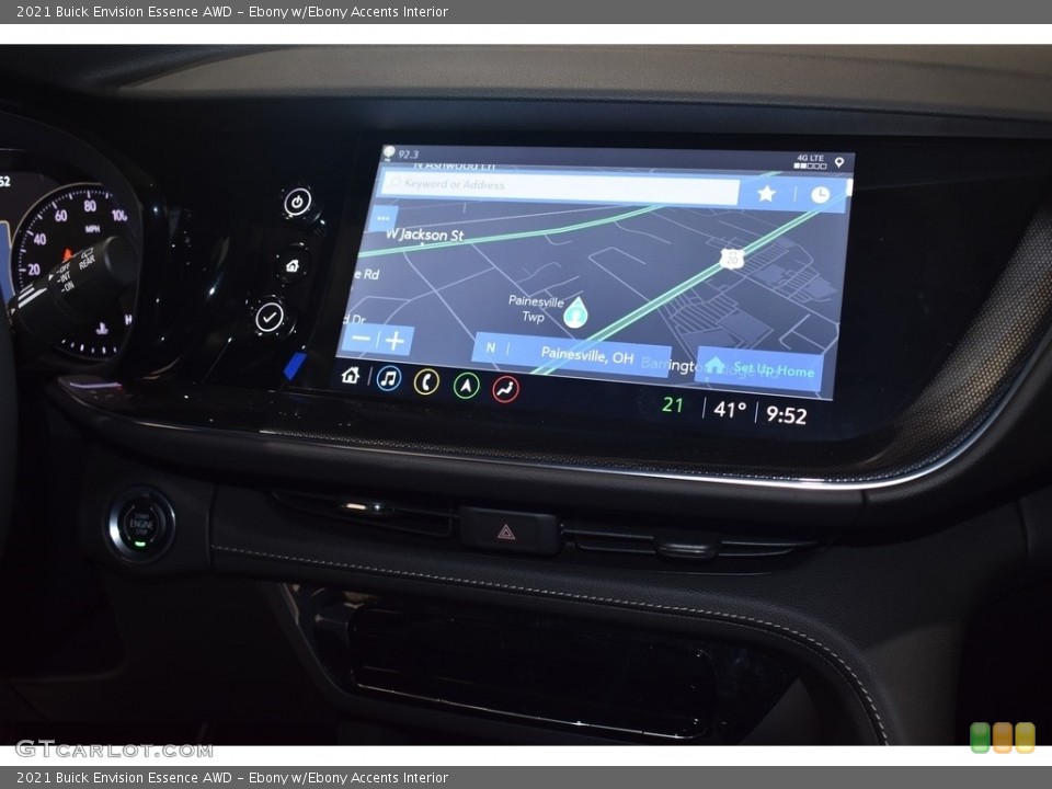 Ebony w/Ebony Accents Interior Navigation for the 2021 Buick Envision Essence AWD #140826506