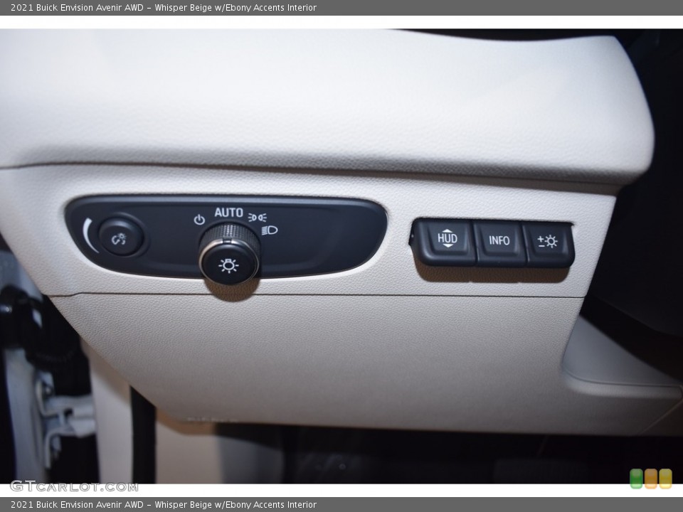 Whisper Beige w/Ebony Accents Interior Controls for the 2021 Buick Envision Avenir AWD #140826815