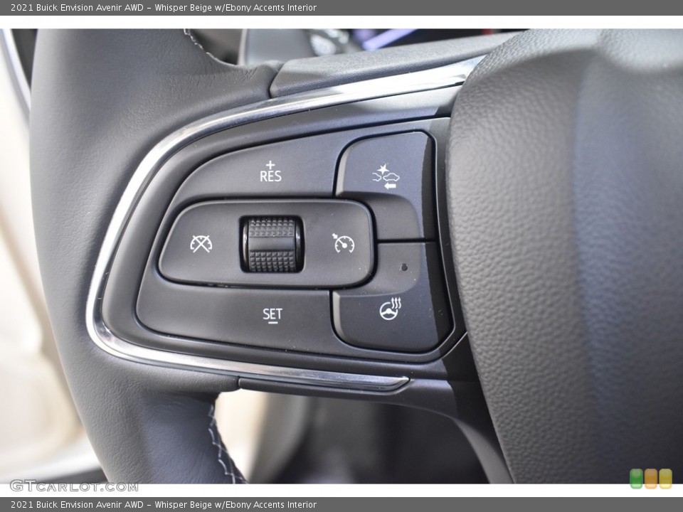 Whisper Beige w/Ebony Accents Interior Steering Wheel for the 2021 Buick Envision Avenir AWD #140826833