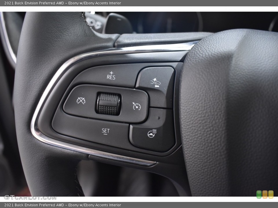 Ebony w/Ebony Accents Interior Steering Wheel for the 2021 Buick Envision Preferred AWD #140827175