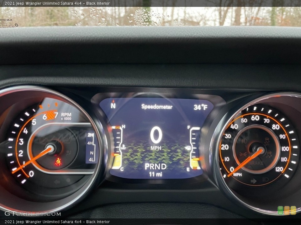 Black Interior Gauges for the 2021 Jeep Wrangler Unlimited Sahara 4x4 #140827453