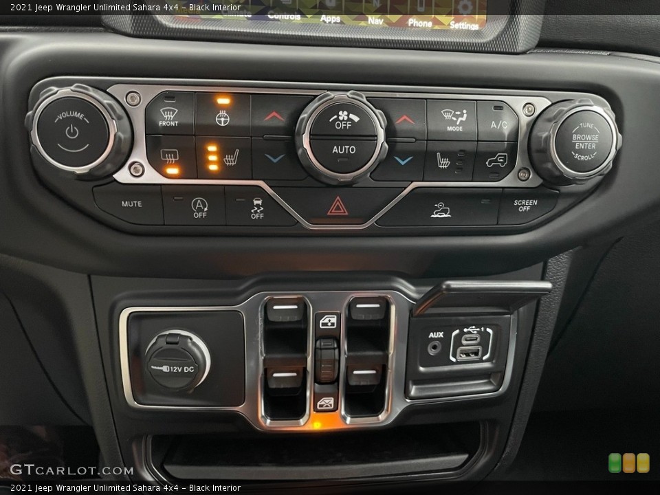 Black Interior Controls for the 2021 Jeep Wrangler Unlimited Sahara 4x4 #140827613
