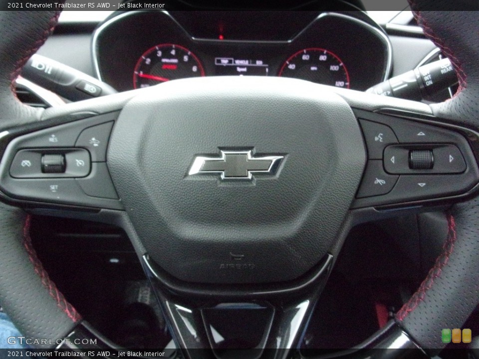 Jet Black Interior Steering Wheel for the 2021 Chevrolet Trailblazer RS AWD #140830460