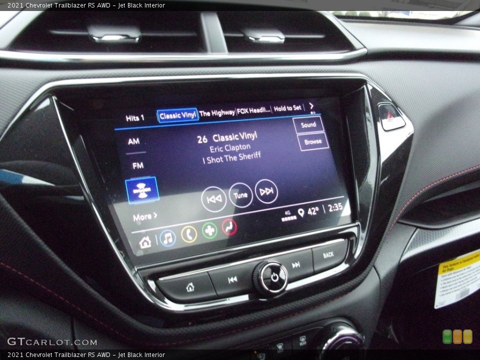Jet Black Interior Controls for the 2021 Chevrolet Trailblazer RS AWD #140830599