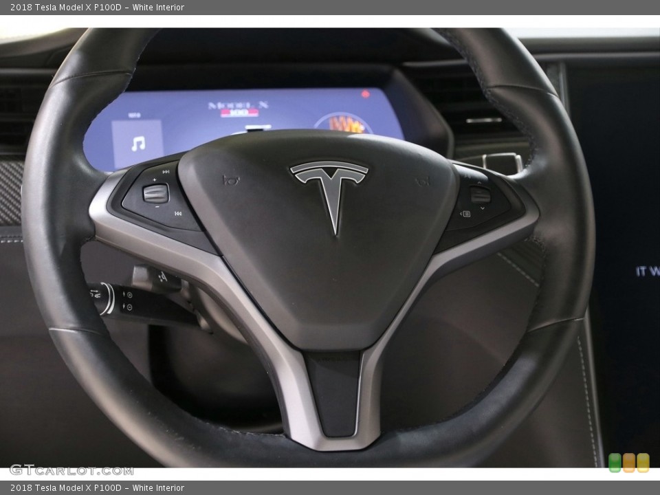 White Interior Steering Wheel for the 2018 Tesla Model X P100D #140831674