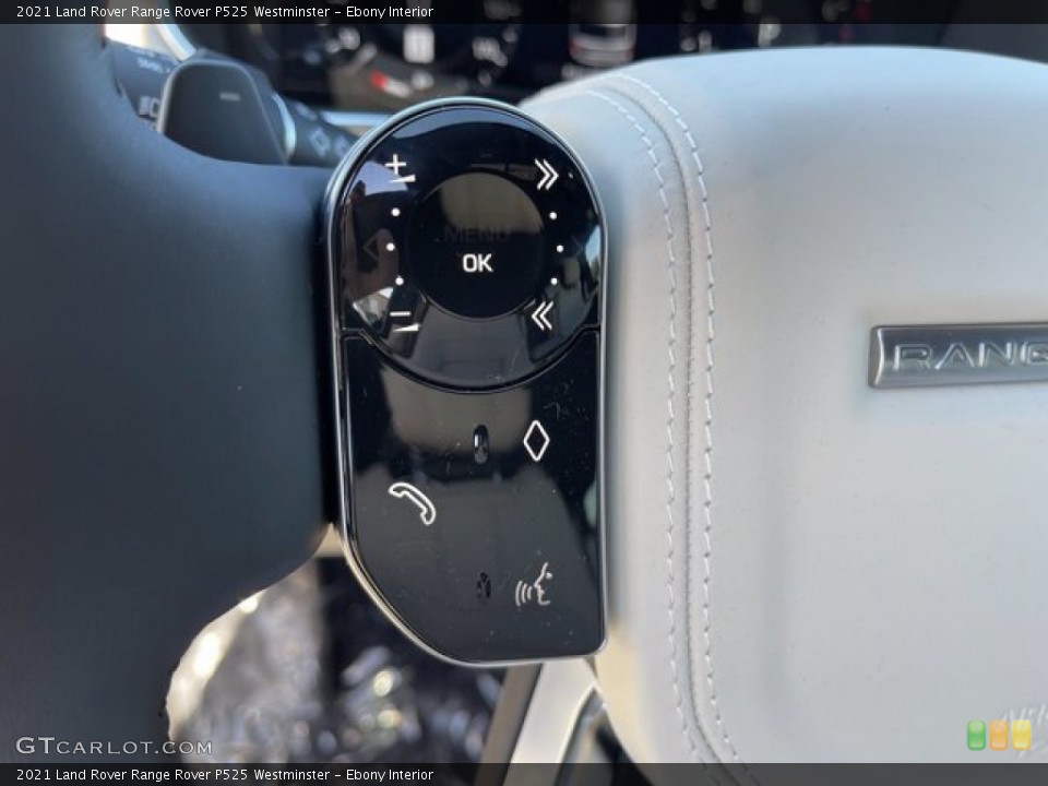 Ebony Interior Steering Wheel for the 2021 Land Rover Range Rover P525 Westminster #140832303