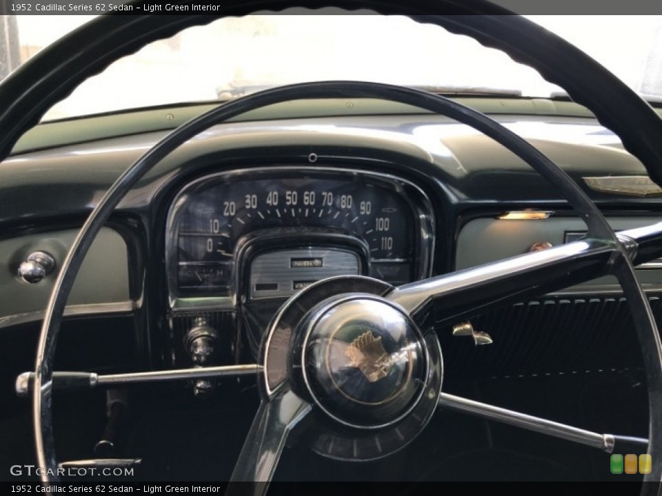 Light Green Interior Steering Wheel for the 1952 Cadillac Series 62 Sedan #140834390