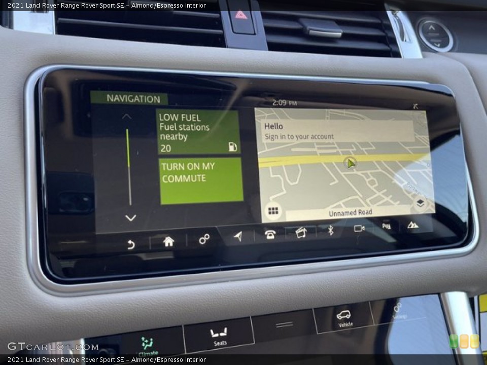 Almond/Espresso Interior Navigation for the 2021 Land Rover Range Rover Sport SE #140835920