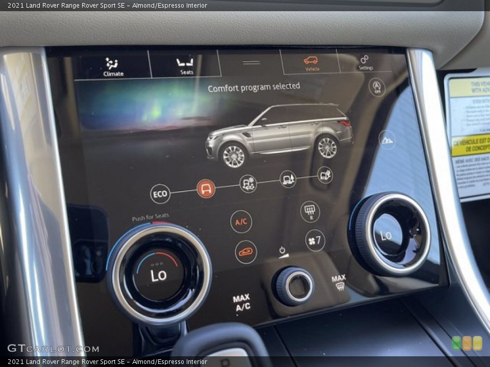 Almond/Espresso Interior Controls for the 2021 Land Rover Range Rover Sport SE #140835977