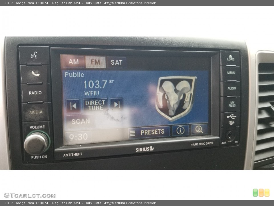 Dark Slate Gray/Medium Graystone Interior Audio System for the 2012 Dodge Ram 1500 SLT Regular Cab 4x4 #140839070