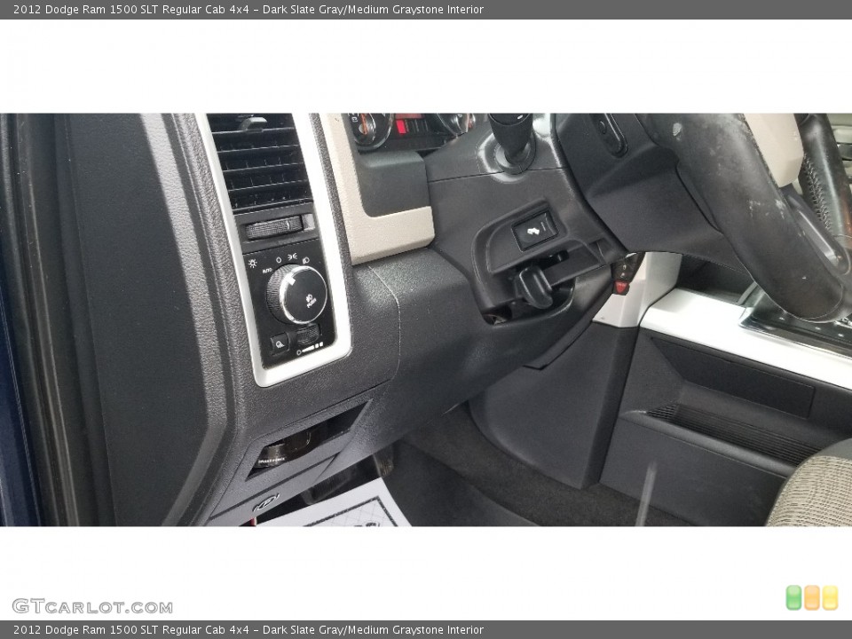 Dark Slate Gray/Medium Graystone Interior Controls for the 2012 Dodge Ram 1500 SLT Regular Cab 4x4 #140839231