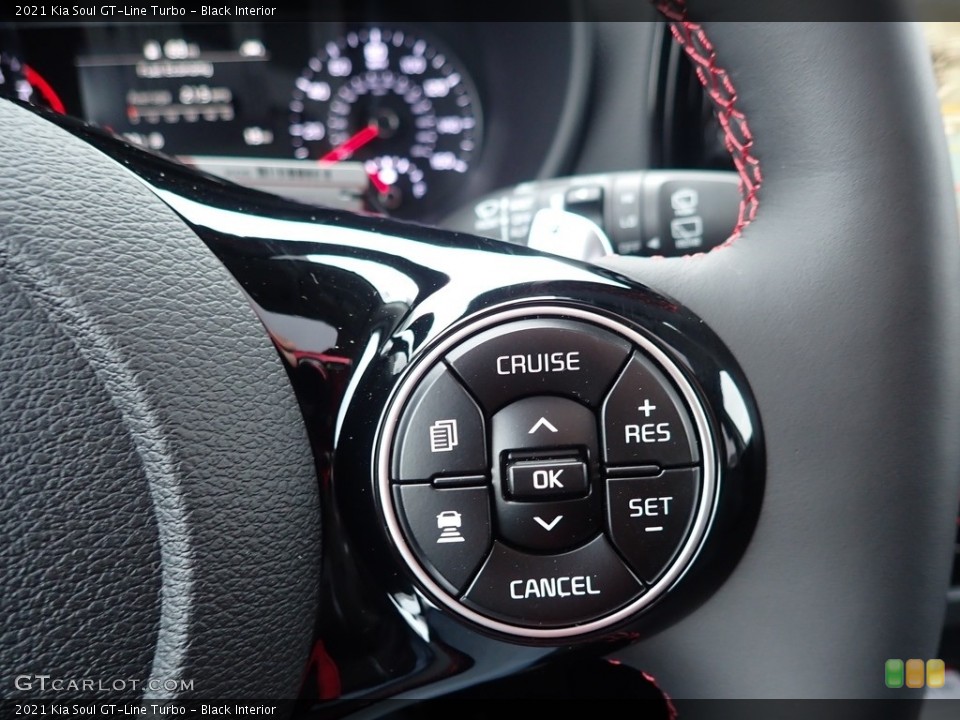 Black Interior Steering Wheel for the 2021 Kia Soul GT-Line Turbo #140840380