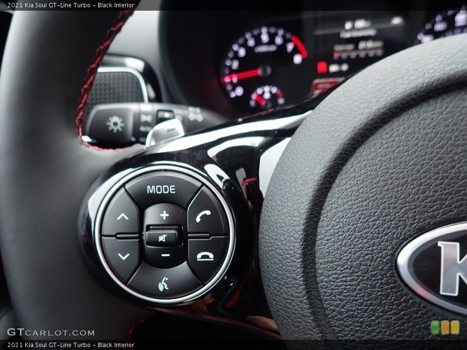 Black Interior Steering Wheel for the 2021 Kia Soul GT-Line Turbo #140840403