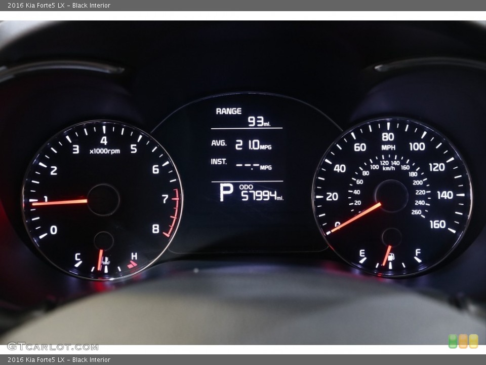 Black Interior Gauges for the 2016 Kia Forte5 LX #140844598