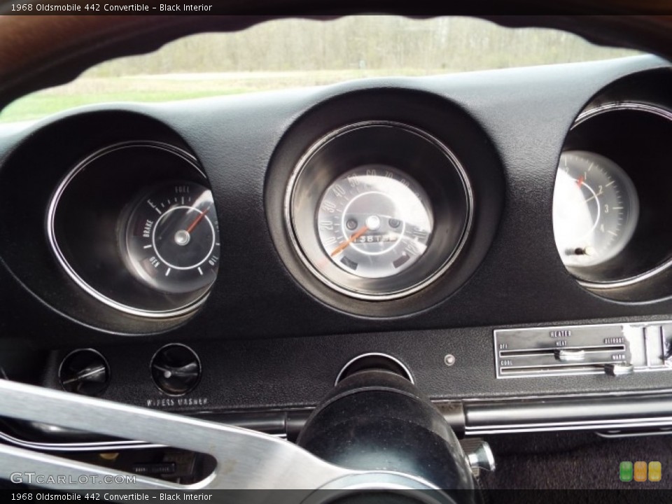 Black Interior Gauges for the 1968 Oldsmobile 442 Convertible #140845966