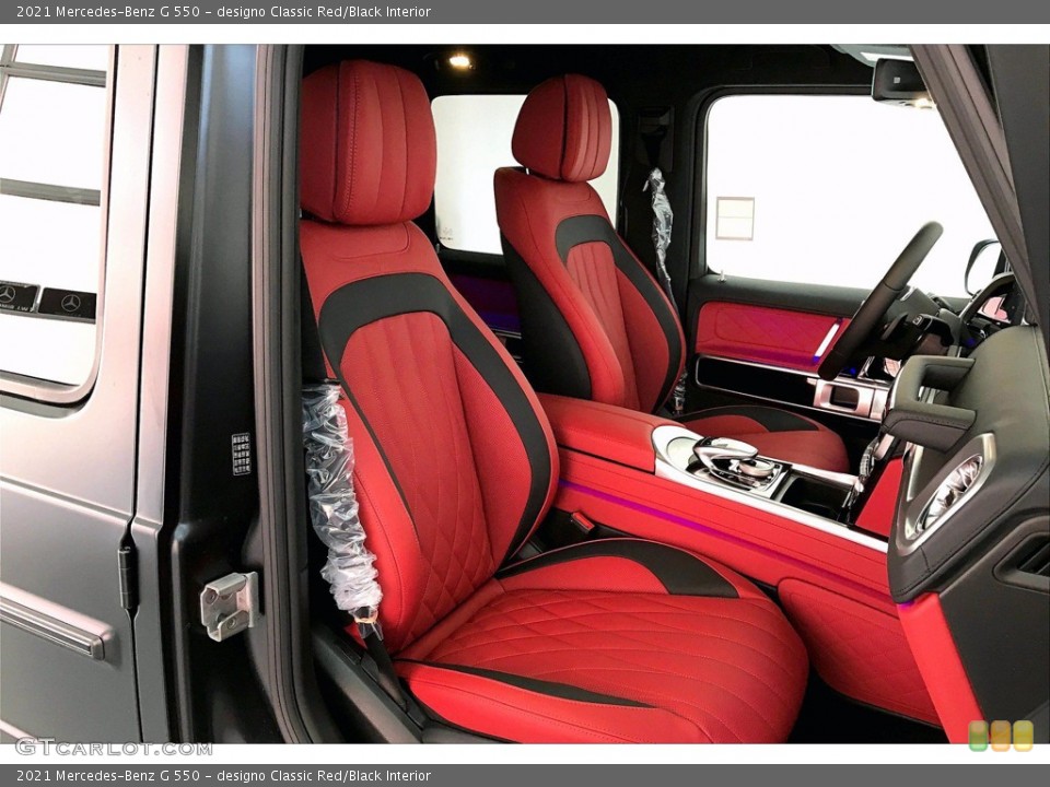 designo Classic Red/Black Interior Front Seat for the 2021 Mercedes-Benz G 550 #140845969