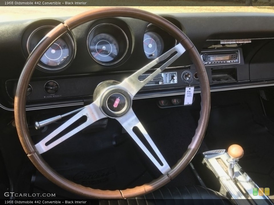 Black Interior Steering Wheel for the 1968 Oldsmobile 442 Convertible #140845975
