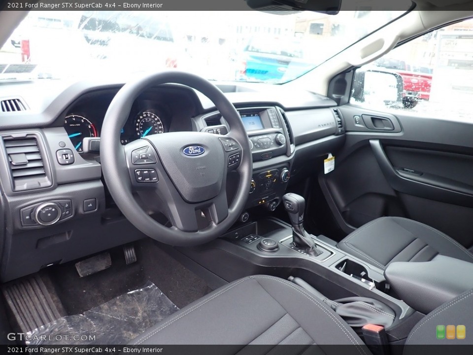 Ebony Interior Photo for the 2021 Ford Ranger STX SuperCab 4x4 #140846533