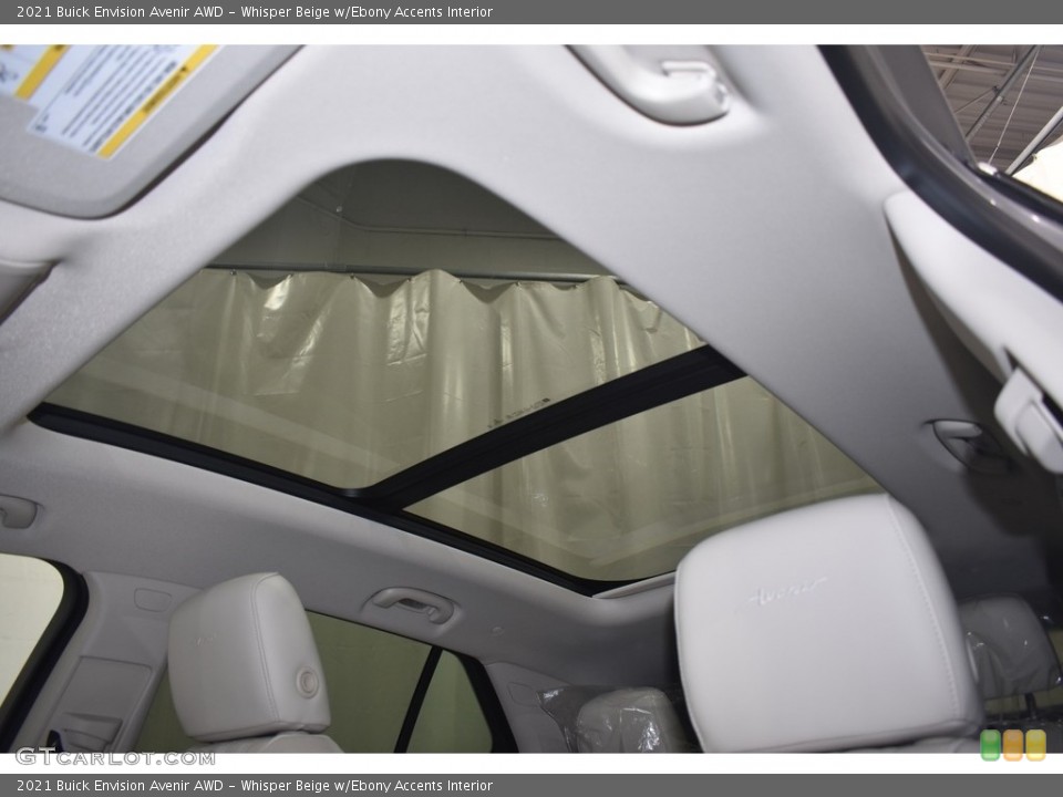 Whisper Beige w/Ebony Accents Interior Sunroof for the 2021 Buick Envision Avenir AWD #140848906