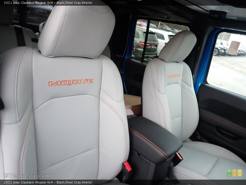 Black/Steel Gray Interior Front Seat for the 2021 Jeep Gladiator Mojave 4x4 #140865447