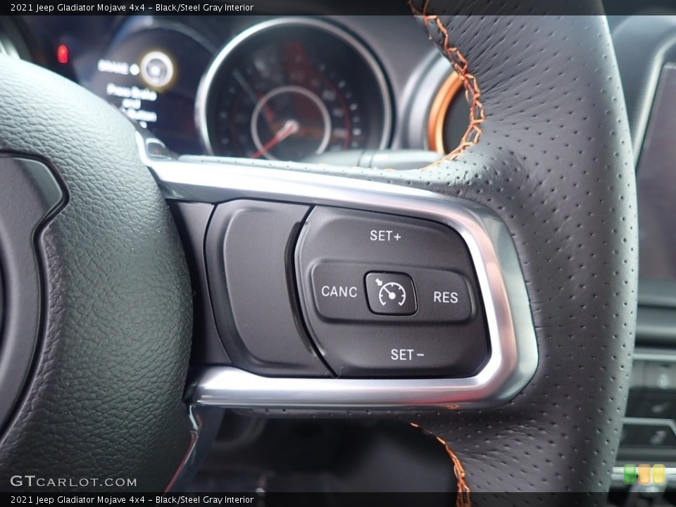 Black/Steel Gray Interior Steering Wheel for the 2021 Jeep Gladiator Mojave 4x4 #140865651