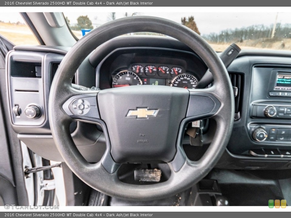 Dark Ash/Jet Black Interior Steering Wheel for the 2016 Chevrolet Silverado 2500HD WT Double Cab 4x4 #140867513
