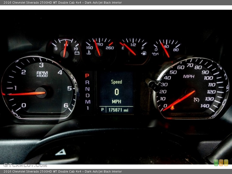Dark Ash/Jet Black Interior Gauges for the 2016 Chevrolet Silverado 2500HD WT Double Cab 4x4 #140867558