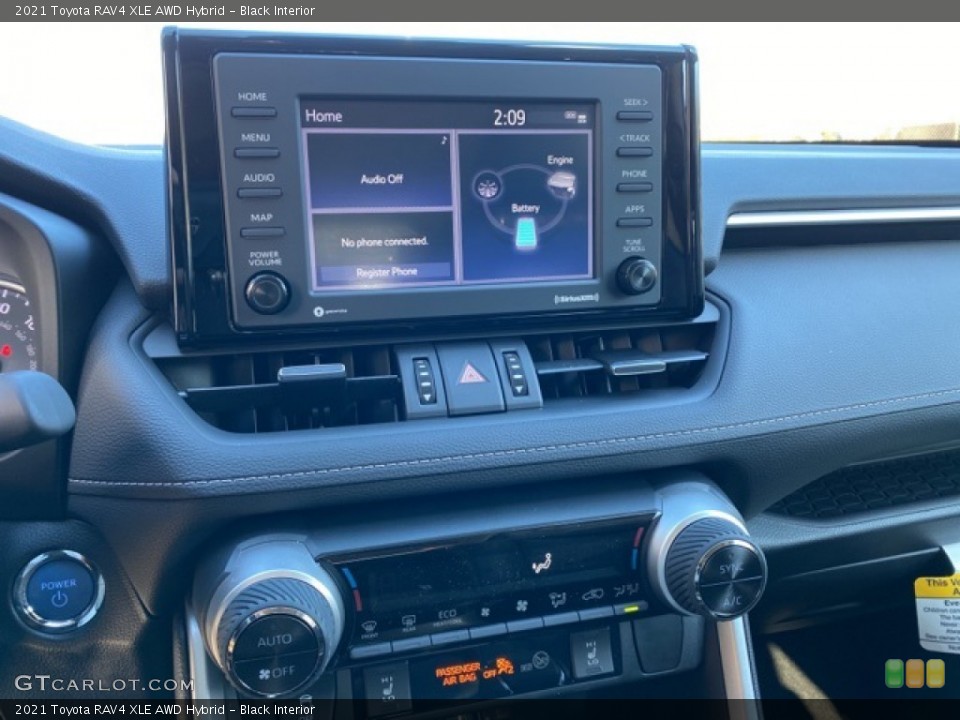 Black Interior Controls for the 2021 Toyota RAV4 XLE AWD Hybrid #140879896