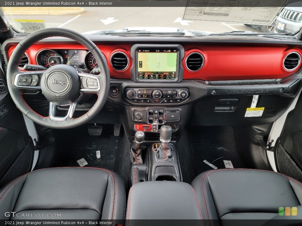 Black Interior Dashboard for the 2021 Jeep Wrangler Unlimited Rubicon 4x4 #140883823