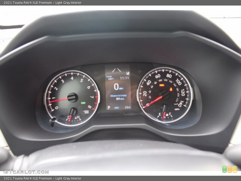 Light Gray Interior Gauges for the 2021 Toyota RAV4 XLE Premium #140884564