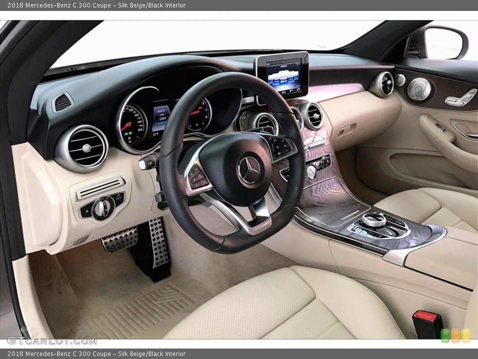 Silk Beige/Black Interior Prime Interior for the 2018 Mercedes-Benz C 300 Coupe #140890261