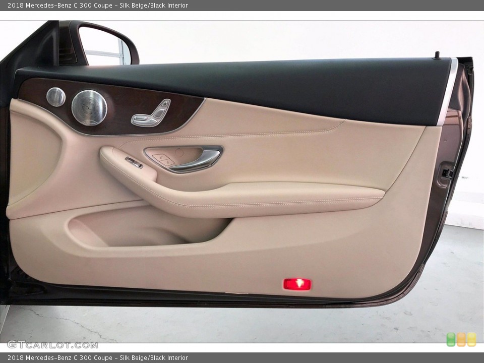 Silk Beige/Black Interior Door Panel for the 2018 Mercedes-Benz C 300 Coupe #140890336