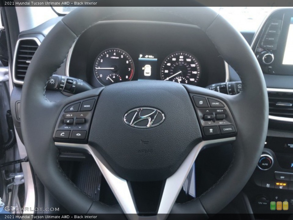 Black Interior Steering Wheel for the 2021 Hyundai Tucson Ulitimate AWD #140890879