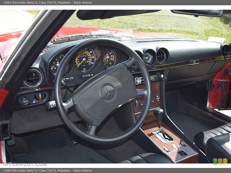 Black Interior Dashboard for the 1989 Mercedes-Benz SL Class 560 SL Roadster #140892349