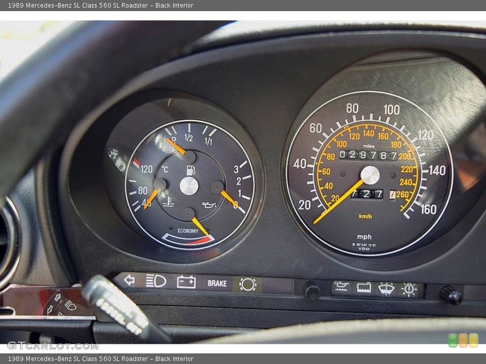 Black Interior Gauges for the 1989 Mercedes-Benz SL Class 560 SL Roadster #140893153