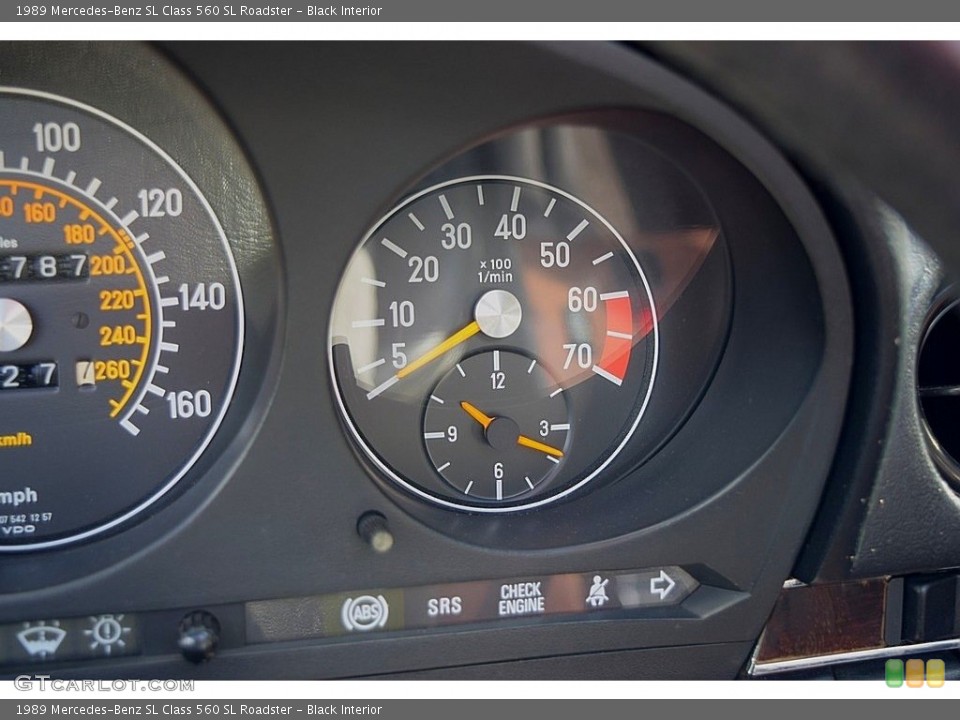 Black Interior Gauges for the 1989 Mercedes-Benz SL Class 560 SL Roadster #140893174