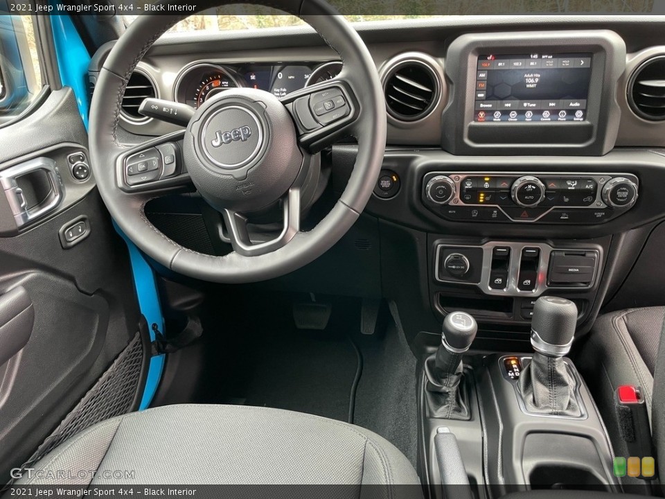 Black Interior Dashboard for the 2021 Jeep Wrangler Sport 4x4 #140896315