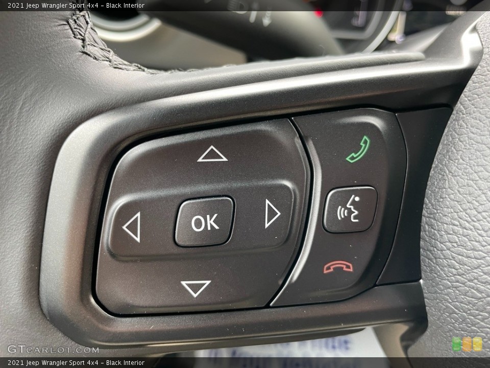 Black Interior Steering Wheel for the 2021 Jeep Wrangler Sport 4x4 #140896339