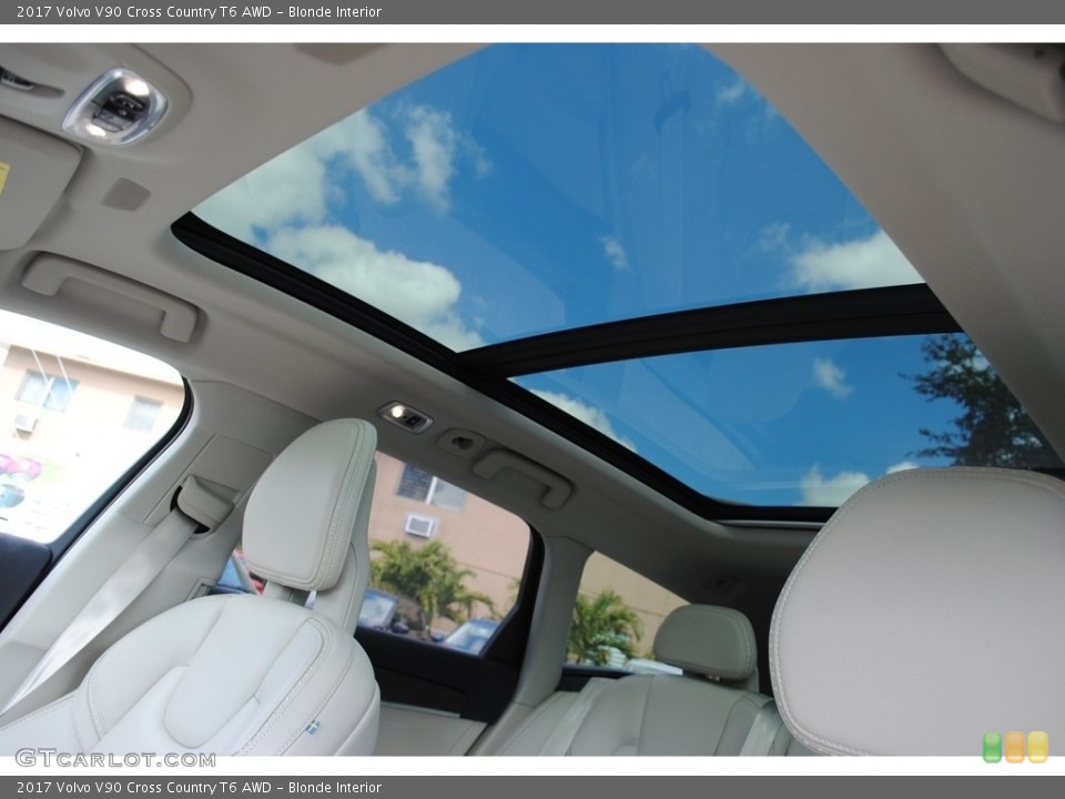Blonde Interior Sunroof for the 2017 Volvo V90 Cross Country T6 AWD #140897437
