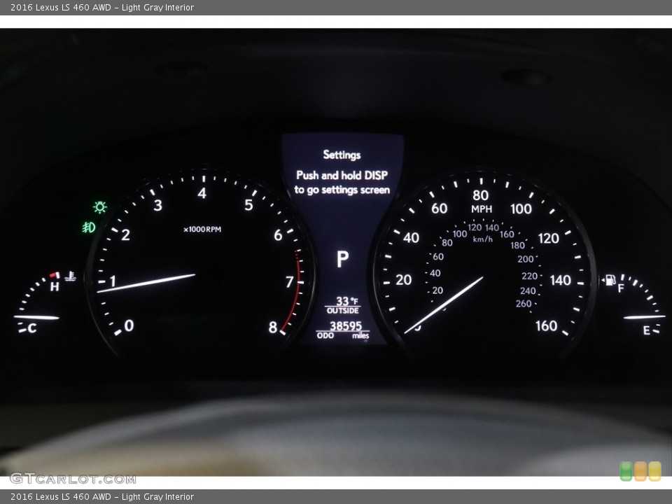 Light Gray Interior Gauges for the 2016 Lexus LS 460 AWD #140898224