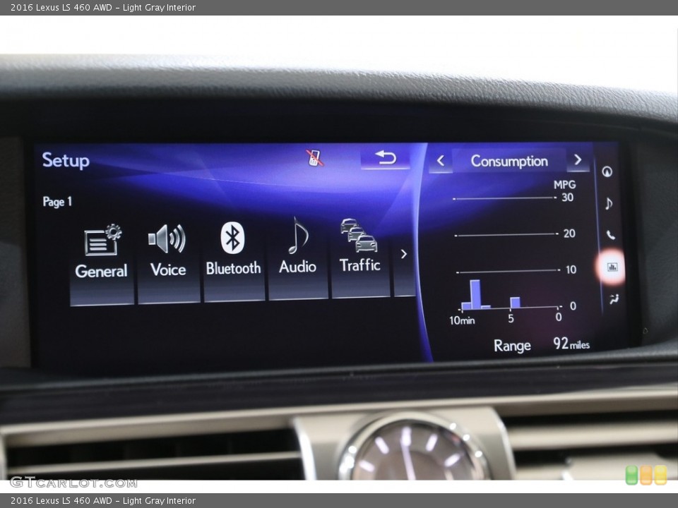 Light Gray Interior Controls for the 2016 Lexus LS 460 AWD #140898349