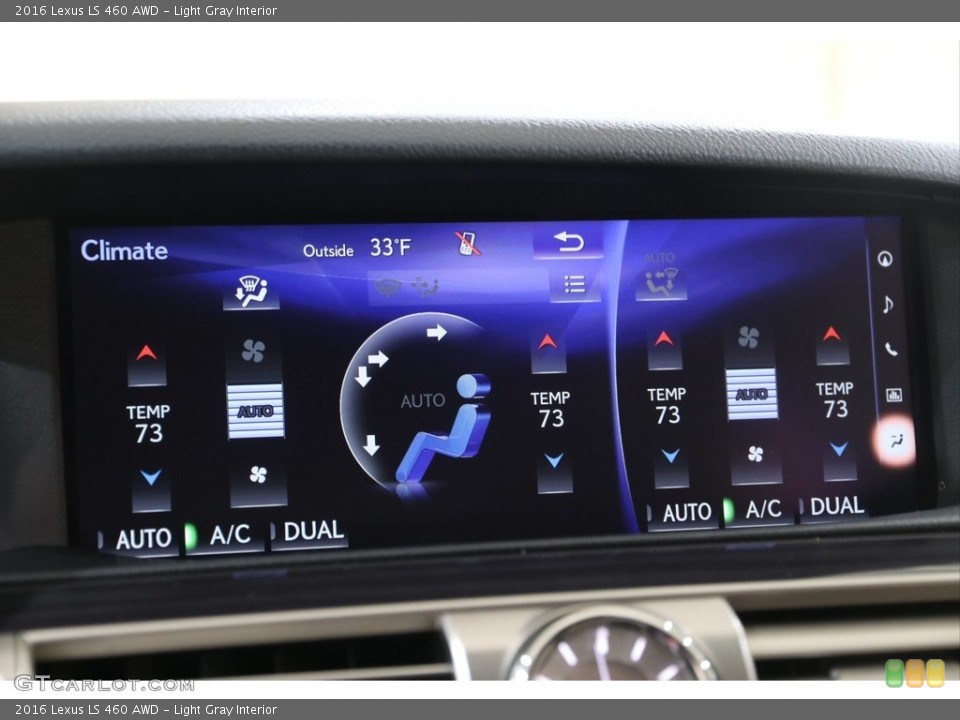 Light Gray Interior Controls for the 2016 Lexus LS 460 AWD #140898370