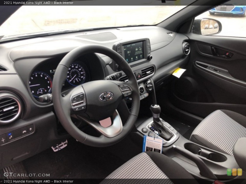 Black Interior Photo for the 2021 Hyundai Kona Night AWD #140898961