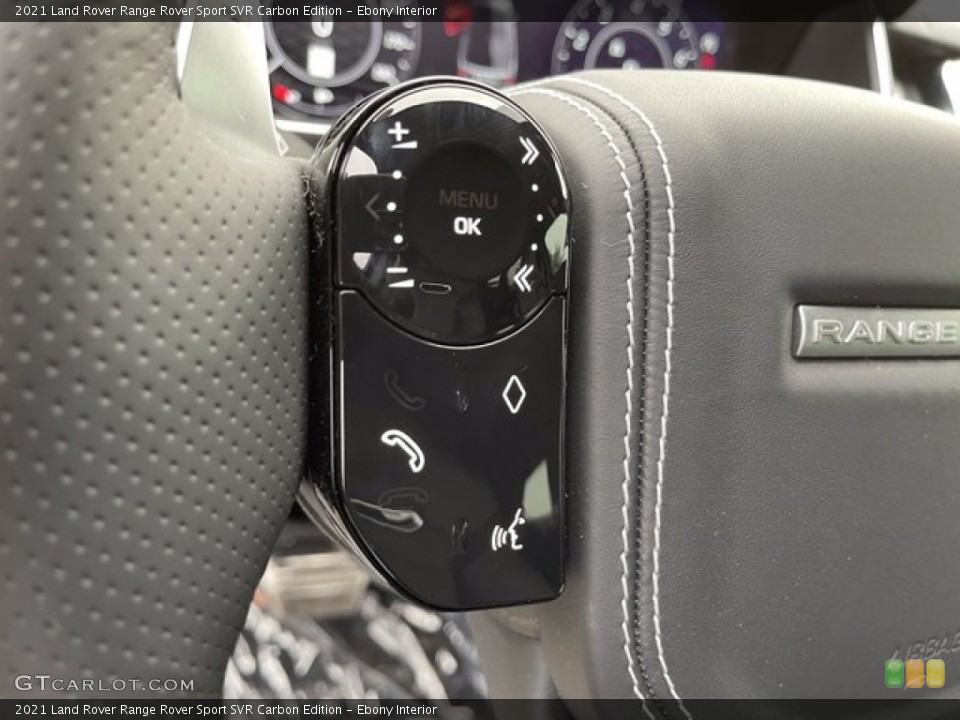 Ebony Interior Steering Wheel for the 2021 Land Rover Range Rover Sport SVR Carbon Edition #140899864
